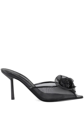 Le Silla floral-appliqué sandals - Black