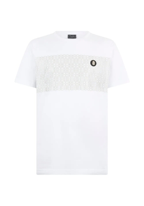 Billionaire Monogram-motif round-neck T-shirt - White