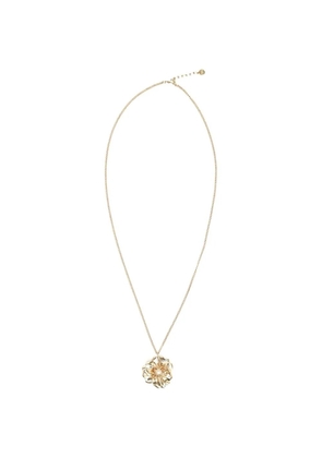 Miu Miu flower-pendant cable-chain necklace - Gold