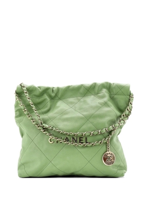 CHANEL Pre-Owned 22 Chain Quilted Caviar Small hobo bag - Green