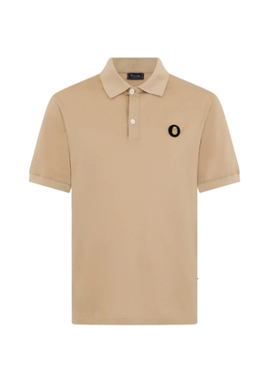 Billionaire logo-patch polo shirt - Neutrals