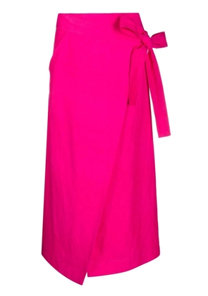 P.A.R.O.S.H. wrap midi skirt - Pink