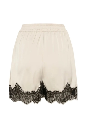 Gestuz Lalou lace-trim shorts - Neutrals