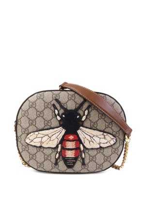 Gucci Pre-Owned GG Supreme Bee crossbody bag - Neutrals