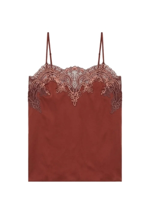 Fortela Brianne lace-trimmed sleeveless blouse - Brown