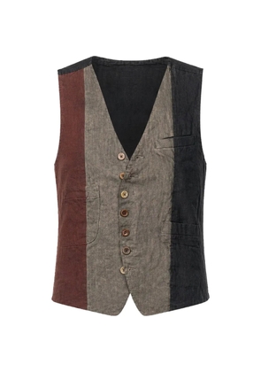 Aleksandr Manamïs colour-block button-up gilet - Blue