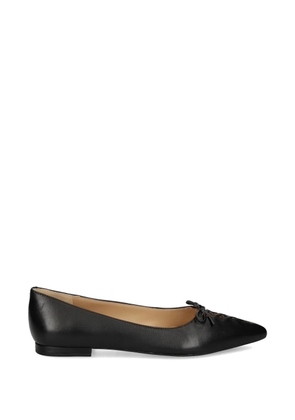Lauren Ralph Lauren lace-up pointed-toe ballet flats - Black