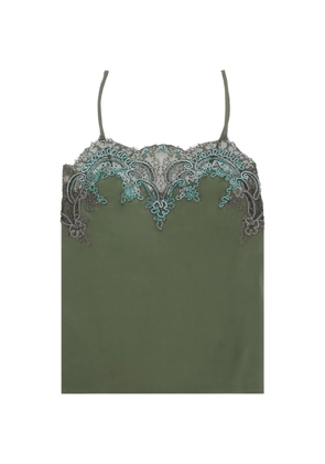 Fortela Brianne lace-trimmed sleeveless blouse - Green