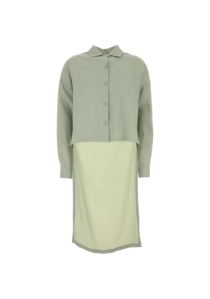 Alberta Ferretti flowing long-line shirt - Green