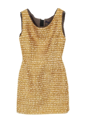 Louis Vuitton Pre-Owned 2010 tweed sleeveless one piece - Gold