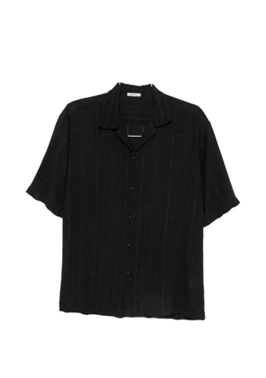 IMPERIAL pointelle-knit camp-collar shirt - Black
