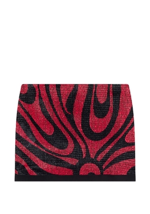PUCCI rafia wrap skirt - Red