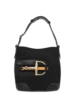 Gucci Pre-Owned Horsebit GG shoulder bag - Black