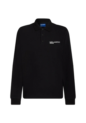 Karl Lagerfeld Jeans long-sleeve polo shirt - Black