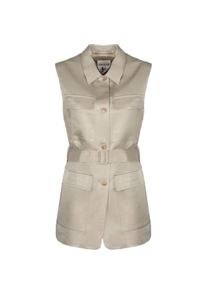 Semicouture belted button-up waistcoat - Neutrals