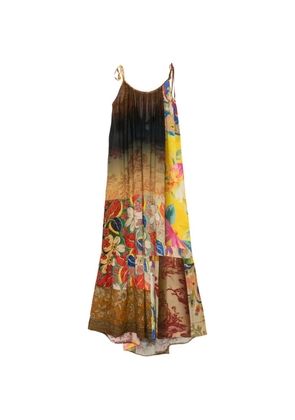 120% Lino floral-print maxi dress - Brown