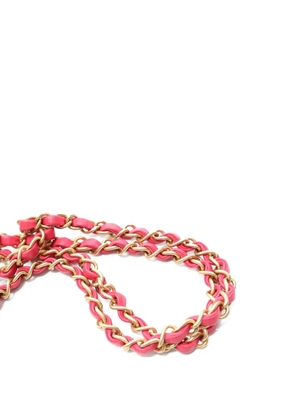 CHANEL Pre-Owned 2020-2021 tweed quilted crossbody bag - Pink