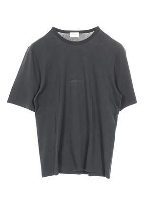 Saint Laurent Pre-Owned 2020s logo embroidery cotton T-shirt - Grey
