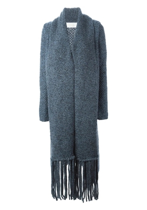 Chloé fringed cardi-coat - Blue