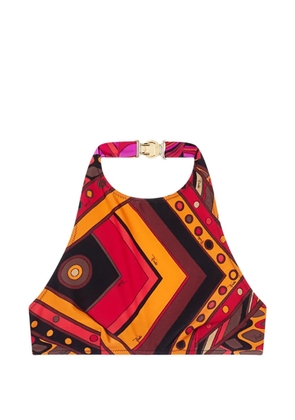 PUCCI Vivara-print bandeau bikini top - Red