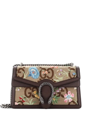 Gucci Pre-Owned Dionysus Bag Embroidered Jumbo GG Canvas Small shoulder bag - Brown
