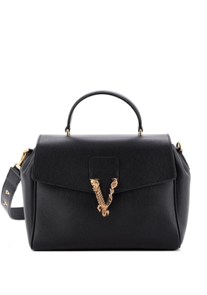 Versace Pre-Owned Virtus Convertible Top Handle Bag Leather Medium satchel - Black
