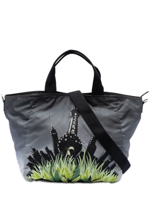 Prada Pre-Owned 2013-2026 Tessuto City and Jungle Print Tote satchel - Grey
