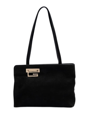 Gucci Pre-Owned 20th Century Suede G Square shoulder bag - Black