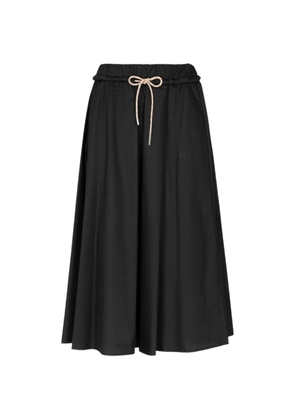 Gaelle drawstring-waist midi skirt - Black