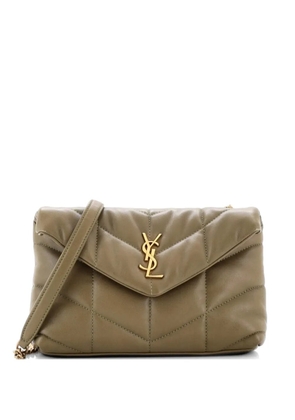 Saint Laurent Pre-Owned Loulou Puffer Shoulder Bag Quilted Leather Mini crossbody bag - Green