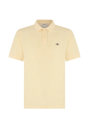 Gant logo-embroidered cotton polo shirt - Yellow
