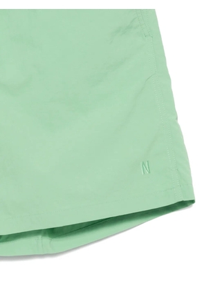 Norse Projects drawstring logo-embroidered swim shorts - Green