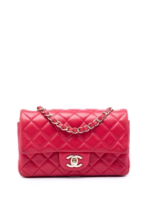 CHANEL Pre-Owned 2015-2016 Mini Rectangular Classic Lambskin Single Flap crossbody bag - Pink
