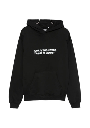 GEORGE. slogan-print hoodie - Black
