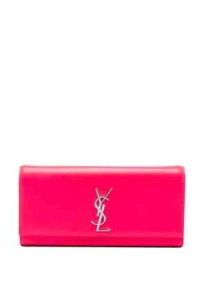 Saint Laurent Pre-Owned 2014 Smooth Calfskin Monogram Cassandre clutch bag - Pink