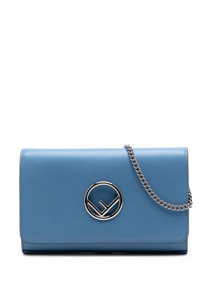 Fendi Pre-Owned 2010-2026 Calfskin F is Fendi Kan I Wallet on Chain crossbody bag - Blue