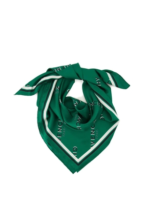 Givenchy Shadow logo-print scarf - Green