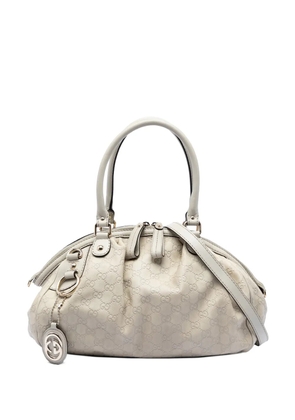 Gucci Pre-Owned 2016-2026 Guccissima Sukey satchel - White