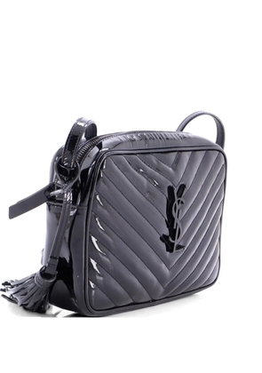 Saint Laurent Pre-Owned Lou Camera Bag Matelasse Chevron Patent Small crossbody bag - Black