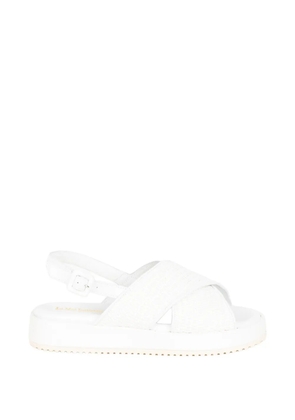 Luca Grossi woven crossover sandals - White