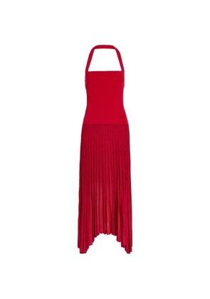 Maria McManus halterneck pleated dress - Red