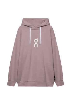 On Club logo-print hoodie - Pink