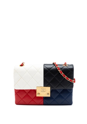 CHANEL Pre-Owned 2016-2017 Quilted Lambskin Colorblock Pagoda Flap crossbody bag - Black