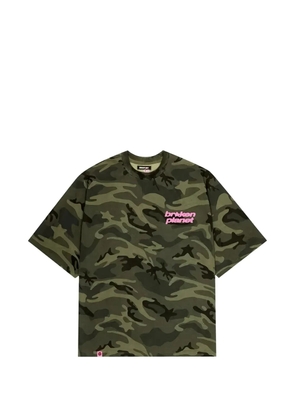 BROKEN PLANET Star Logo camouflage T-shirt - Green