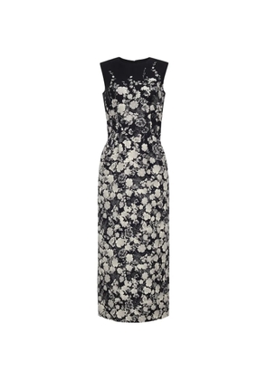 Adam Lippes Ophelia floral-jacquard dress - Black