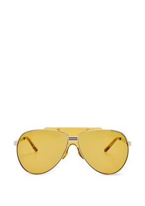 Linda Farrow Amelia pilot-frame sunglasses - Silver