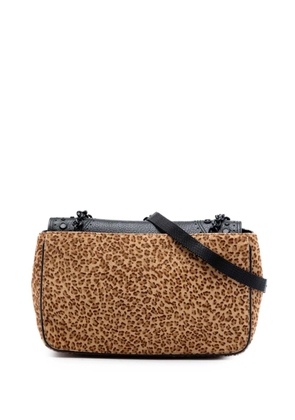 Bottega Veneta Pre-Owned 2012-2025 Pony Hair Leopard Print shoulder bag - Brown