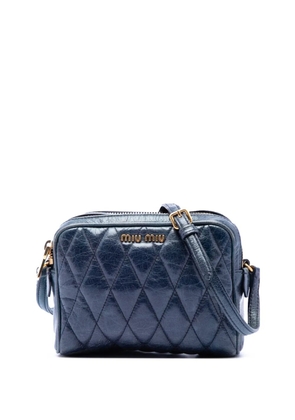 Miu Miu Pre-Owned 2010-2026 Matelasse Nappa Camera crossbody bag - Blue