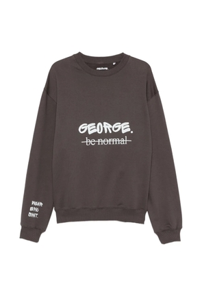 GEORGE. logo-print sweatshirt - Brown