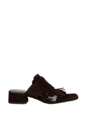 Luca Grossi fringed suede sandals - Brown